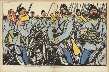 Präsident Loubets Besuch in Russland, Illustration für Le Rire