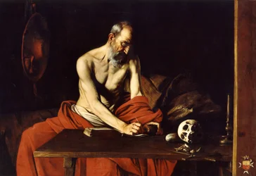 Heiliger Hieronymus beim Schreiben