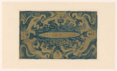 Entwurf für Vignette der Koninklijke Paketvaart Maatschappij, K.P.M. Lines