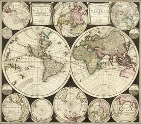 1696 Weltkarte von Carolus Allard