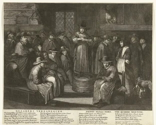 Karikatur der englischen Quäker, ca. 1656