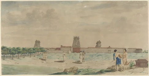 Die große Pagode in Chalembron, Indien