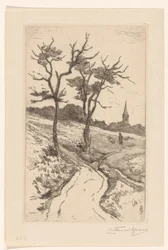 Dünenlandschaft mit Kirchturm von Katwijk