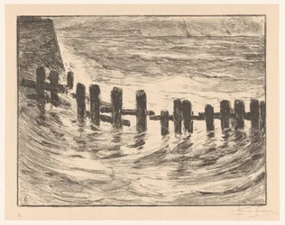 Pfahlwerk in der Schelde bei Vlissingen