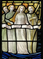 Grappenhall, St Wilfrids, Shrigley & Hunt, Carl Almquist, Die Anbetung des Lammes, Engelmusiker