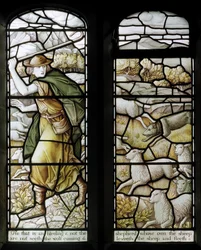 Over Wyresdale, Christ Church, Shrigley & Hunt, Carl Almquist, Die Hirtenkirche, Hirten, Schafe