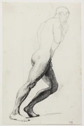 Studie zu Samsons Bein für das Museumsbild "Samson bei den Philistern" (kms830)