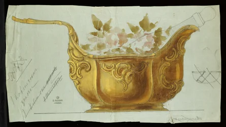 Großer Metall-Kovsh im Louis XV-Stil, Haus von Carl Faberge
