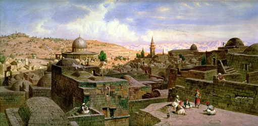 Ein Blick auf Jerusalem mit dem Felsendom, 1864