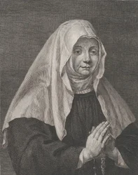 Porträt einer betenden Nonne