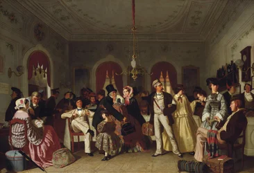 Der Warteraum erster und zweiter Klasse, ca. 1860