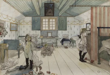 Mammas und das kleine Mädchenzimmer, aus der Serie Ein Zuhause, ca. 1895