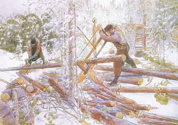 Sie wurden dann in gleichmäßige Längen geschnitten