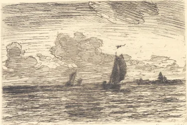 Marine mit Schiffen unter Segel