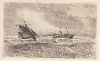 Sturm in der Nordsee. Arcturus bekommt einen Lotsen