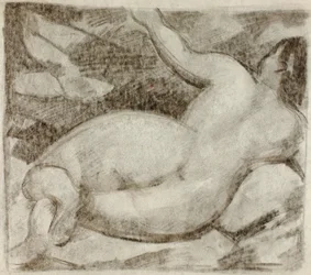 Weiblicher Akt, liegend