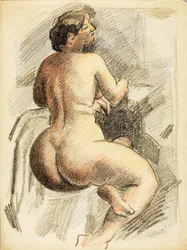 Sitzender weiblicher Akt