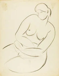 Sitzender weiblicher Akt