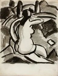 Sitzender weiblicher Akt