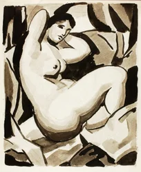 Sitzender Weiblicher Akt