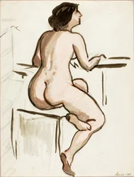 Sitzender weiblicher Akt