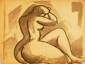 Sitzender weiblicher Akt