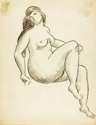 Sitzender weiblicher Akt