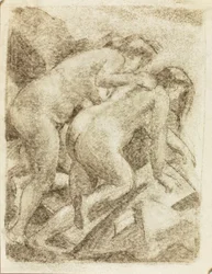 Zwei nackte weibliche Figuren