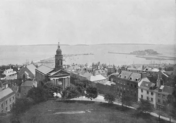 St. Peter Port und Insel, Guernsey, um 1896