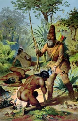 Robinson Crusoe und Freitag, ca. 1880