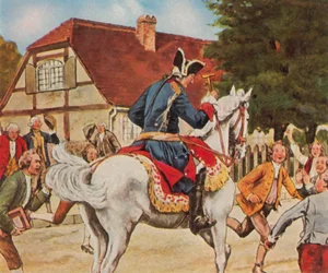 König Friedrich und die Potsdamer Schulkinder