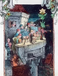 Ehre sei Gott in der Höhe, Illustration von Fritz Richter, Bilddatum: ca. 1930