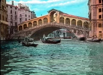 Italien, Venedig, Rialtobrücke und Canal Grande, Bilddatum: ca. 1910