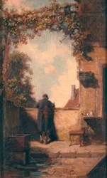 Alter Herr auf der Terrasse