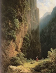 Mäherinnen im Gebirge