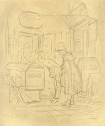 Zollvisitation I, Mitte-Ende 19. Jahrhundert, ca. 1924