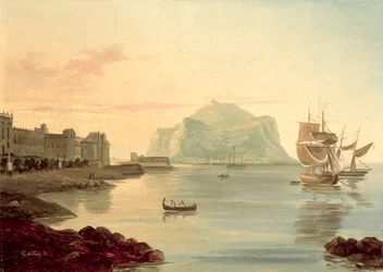 Palermo Hafen mit Monte Pellegrino, 1831