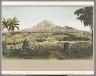 Ansicht des Berges Sumbing auf Java