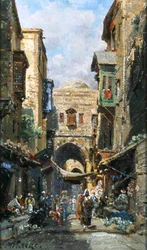 Die Straße von David in Jerusalem, ca. 1890