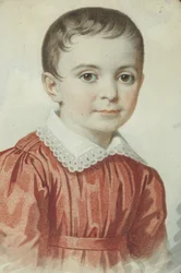 Porträt von Eugenia Kochubey als Kind, 1849
