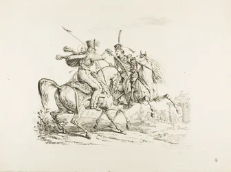 Husar tötet einen Kosaken mit einem Säbel