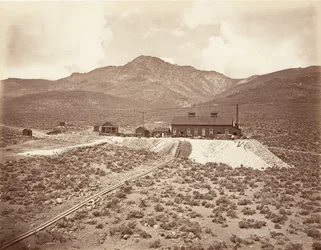 Gebäude des Sutro-Tunnels, 1875, gedruckt ca. 1876