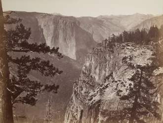 Erster Blick auf das Yosemite-Tal vom Mariposa-Trail, 1865-66