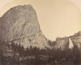 Mt. Broderick und Nevada Fall. Fall = 700 ft., 1861, Yosemite
