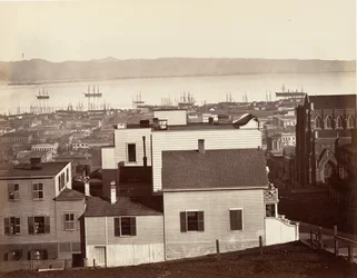 San Francisco, von California und Powell Streets, 1864, gedruckt ca. 1876