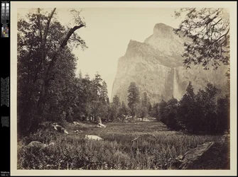 Der Brautschleier, 900 ft. Yosemite, ca. 1865