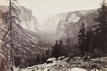 Das Yosemite-Tal, vom Inspiration Point, Mariposa Trail, um 1861