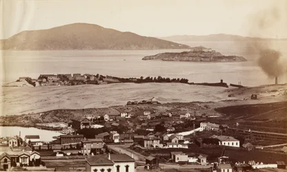 Alcatraz & Black Pt. vom Russian Hill, S.F.