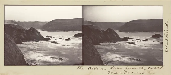 Der Albion-Fluss von der Küste, Mendocino
