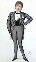 Karikatur von Oscar Wilde (1854 - 1900) von Carlo Pellegrini (1839 - 1889) - in „Vanity Fair“ am 24. Mai